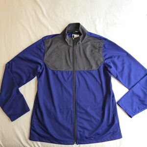 AND1 Men's Blue and Gray Colorblock Full-Zip Track Jacket